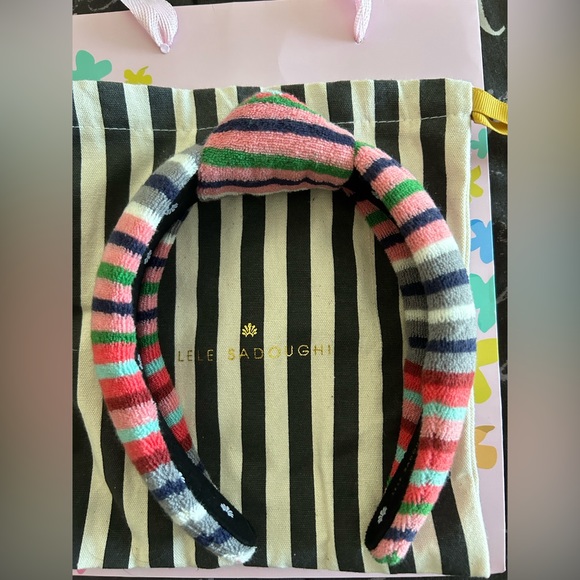 Lele Sadoughi Accessories - Lele Sadoughi Rainbow Terry Stripe Knotted Headband